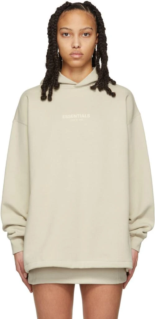 Fear of God ESSENTIALS Beige Relaxed Hoodie 1