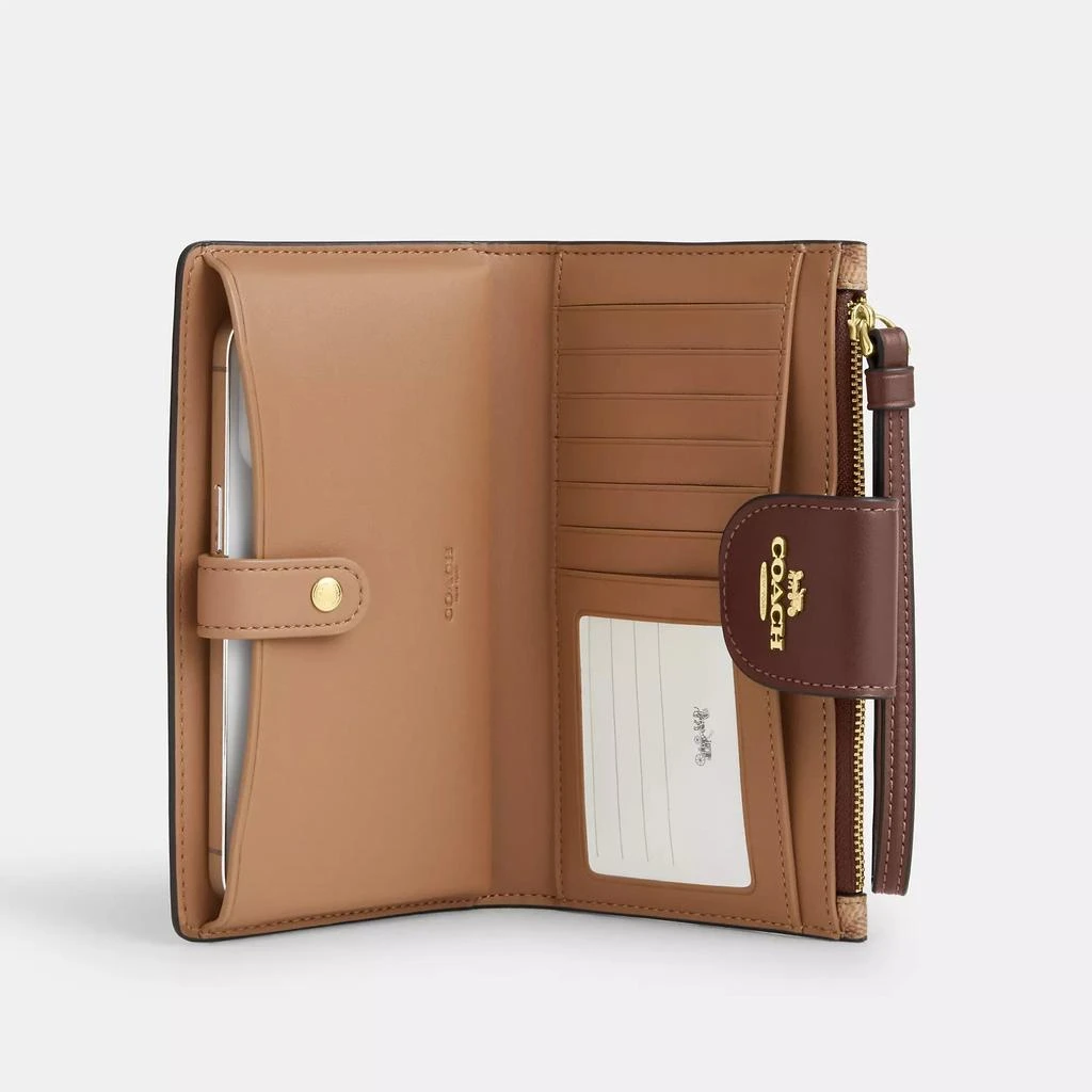 Coach Phone Wallet In Signature Canvas 2