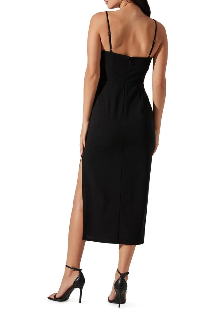 ASTR Contrast Mesh Bustier Midi Dress 2