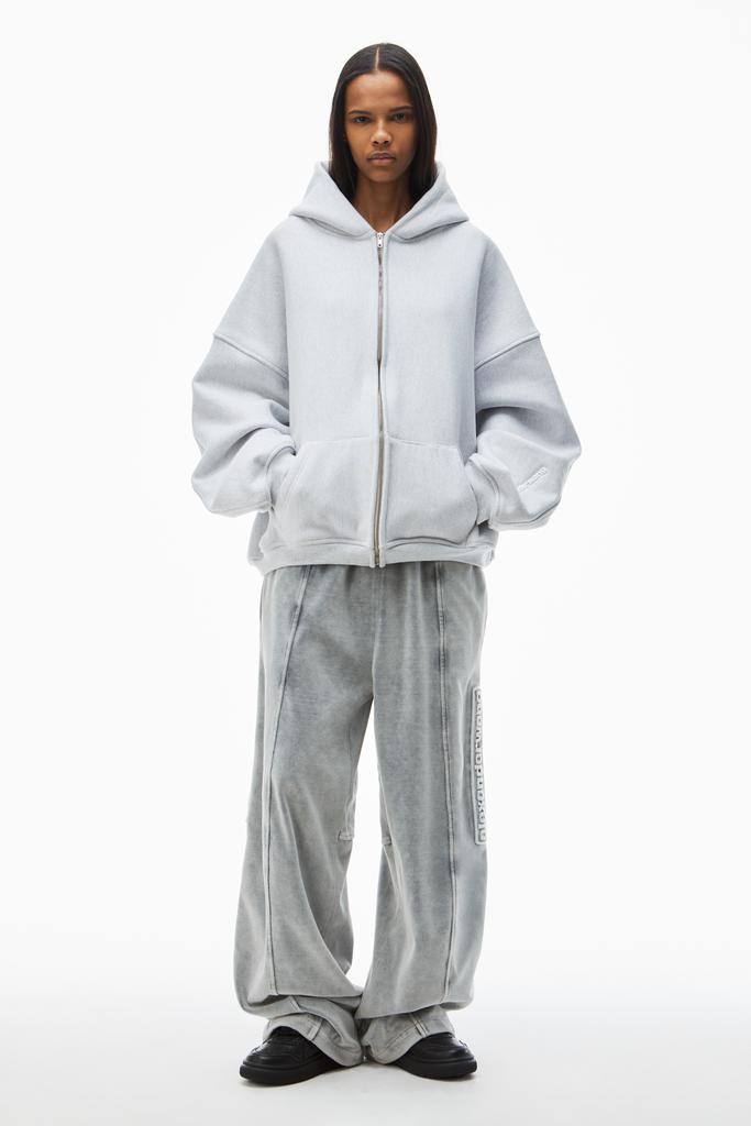 Alexander Wang logo track pant in velour