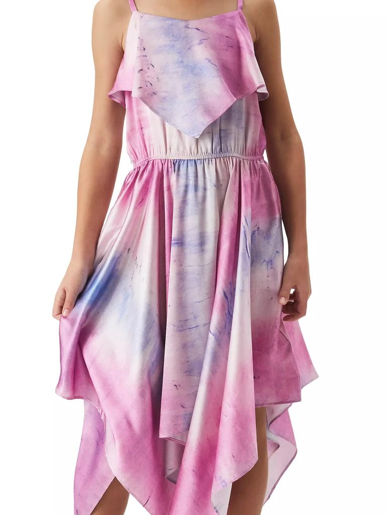 Bardot Girl's Addy Tie-Dye Print Handkerchief Dress 6