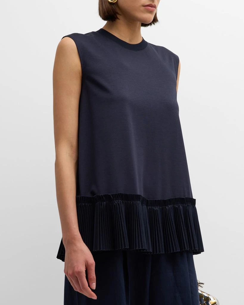 ADEAM Mare Ruffle-Hem Sleeveless T-Shirt 4