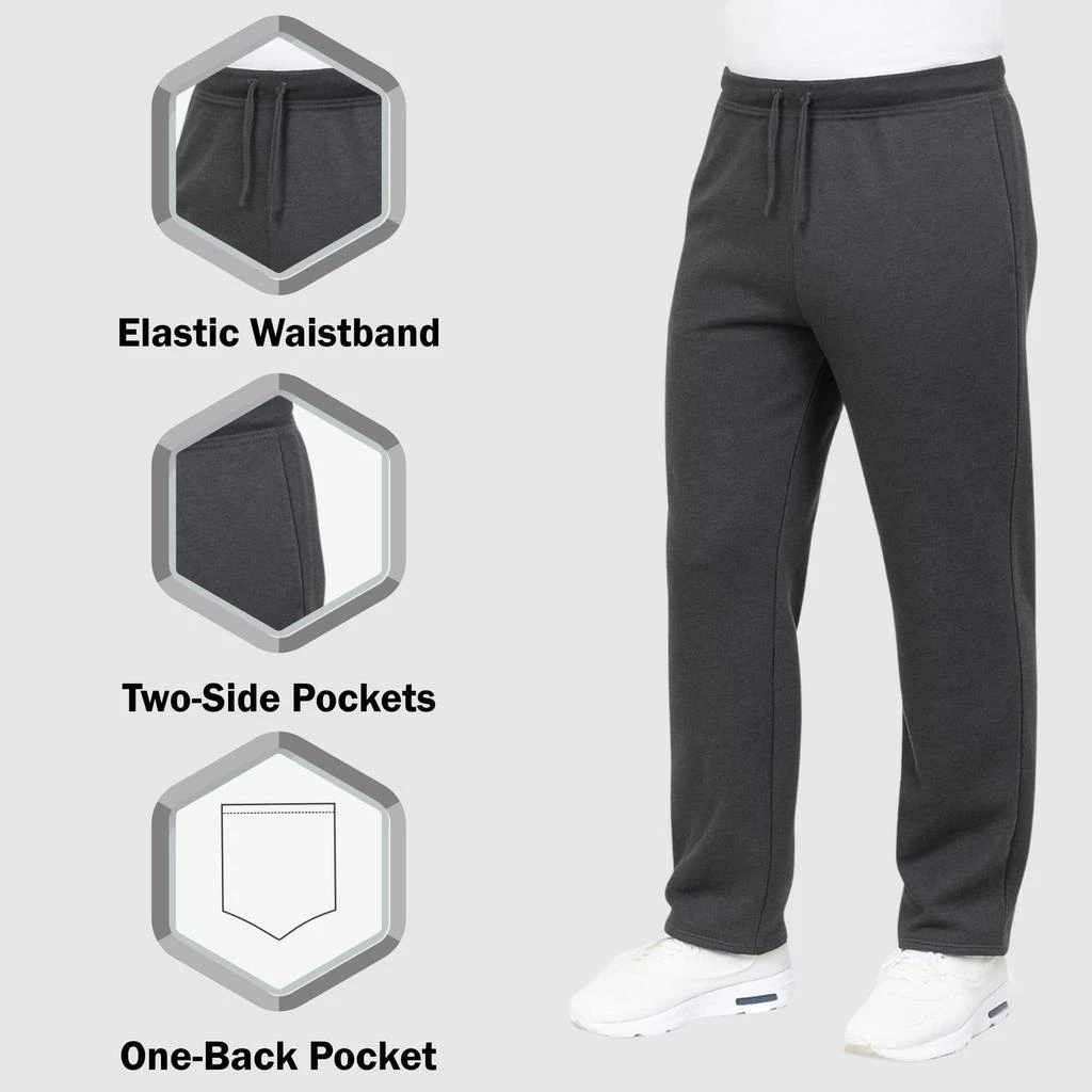 Blu Rock Men
s Slim Fit Tech Fleece Jogger Pants With Zipper Pocket 4