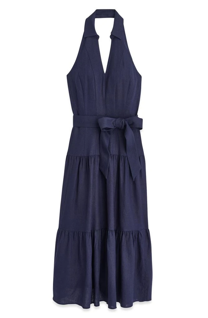 Donna Karan Linen Blend Halter Dress 5