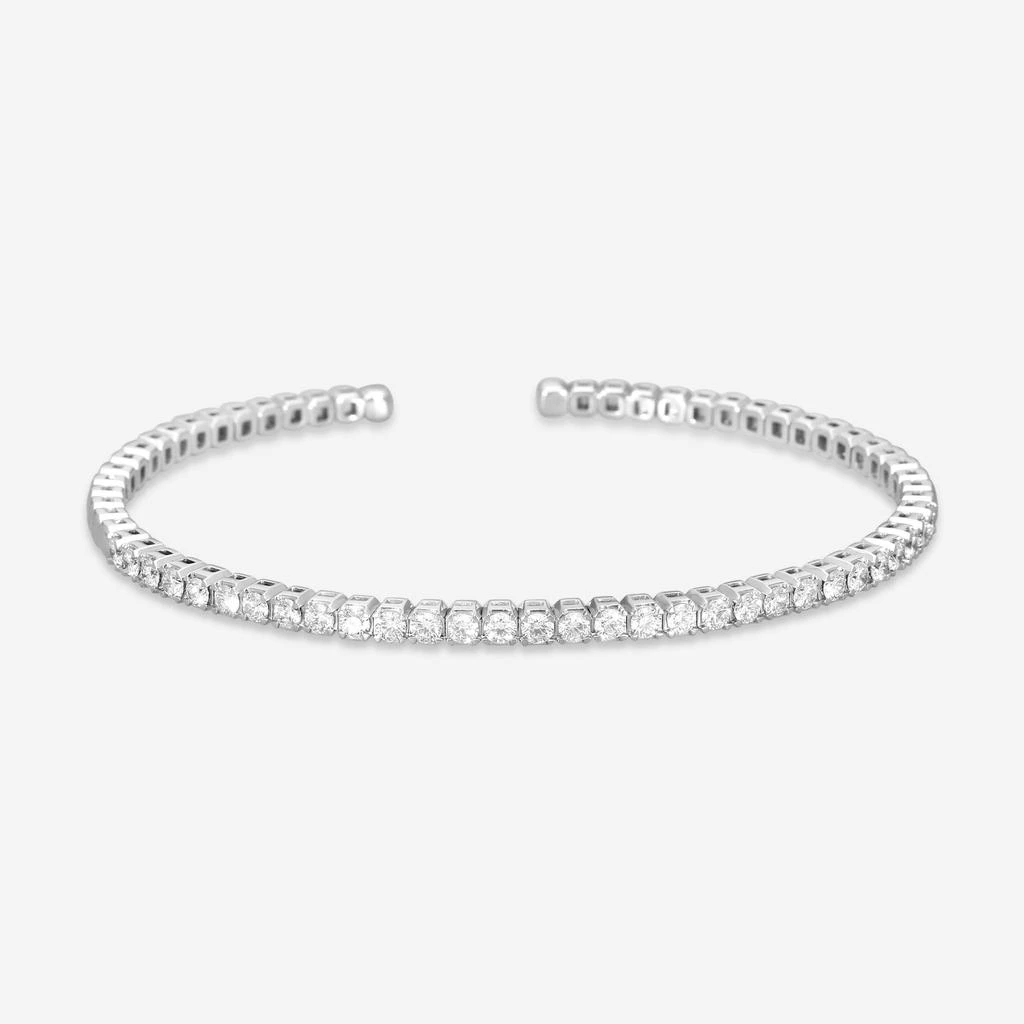 Mémoire Mémoire 18K White Gold Diamond Flexible Bangle Bracelet MKJTEBB-0150TW