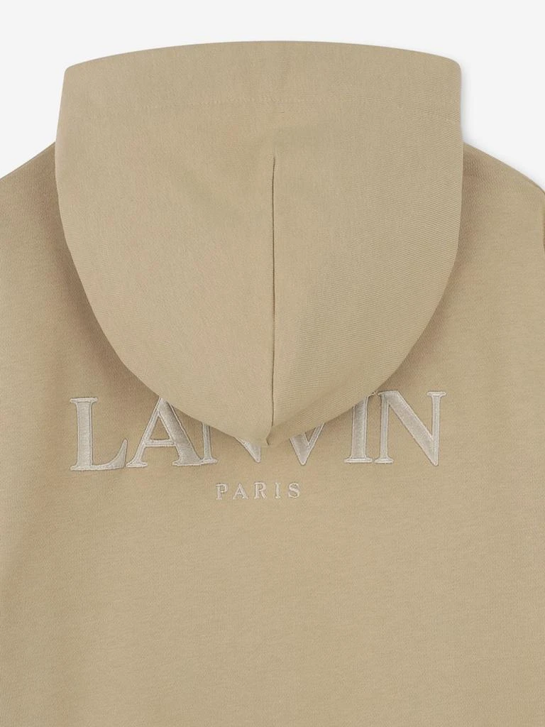 Lanvin Boys Logo Zip Up Top in Beige 4