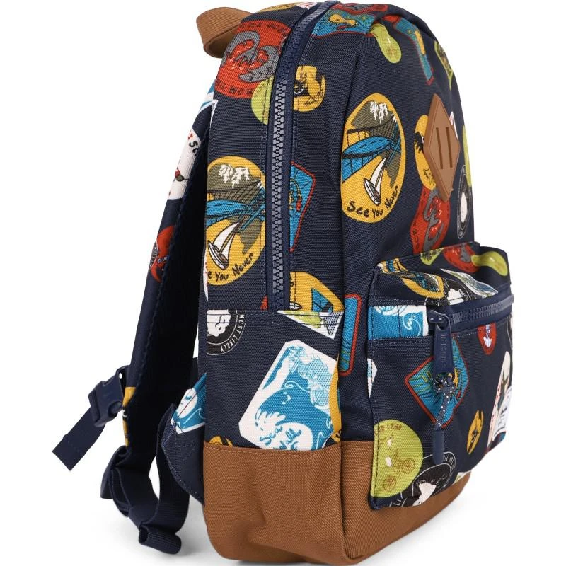 Herschel Supply Logo pin patches small backpack in navy 2
