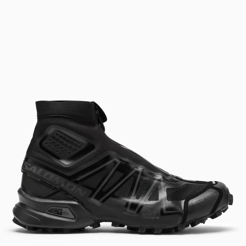 SALOMON Black high trainer in technical fabric 1