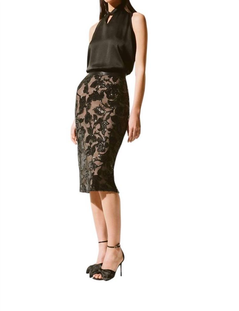 JOSEPH RIBKOFF Joseph Ribkoff - Novelty Sequins Pull-On Skirt