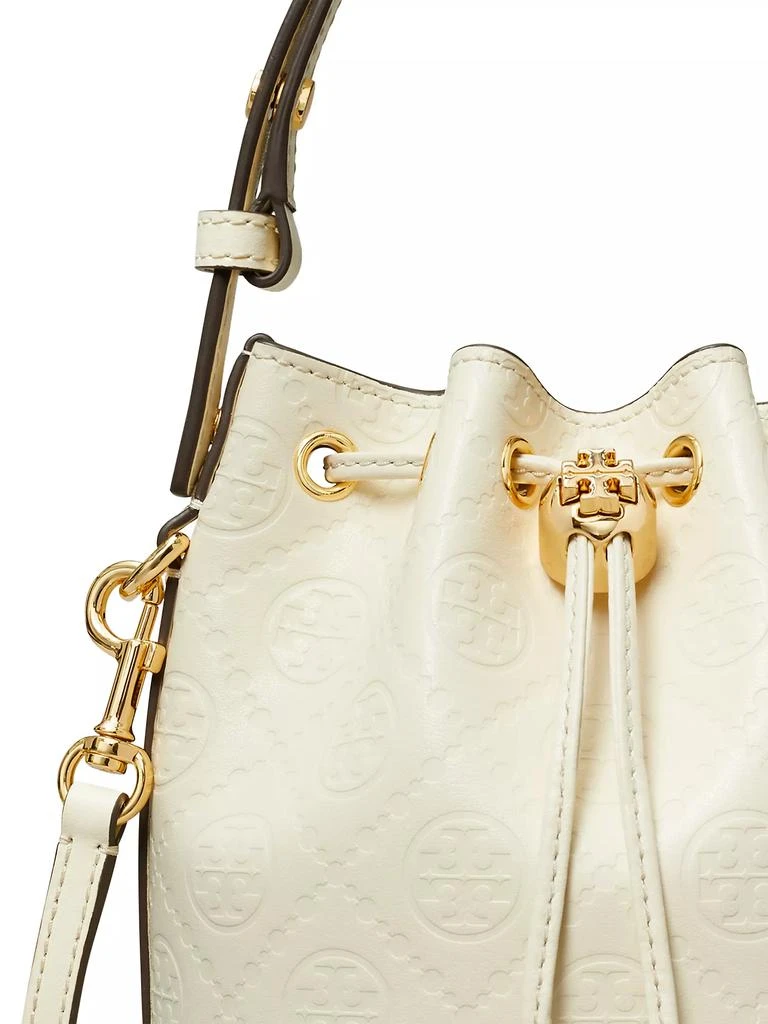 Tory Burch Mini T Monogram Leather Bucket Bag 4