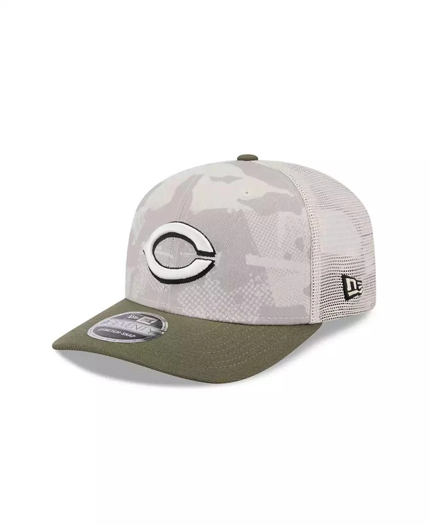 New Era Men's Light Beige/Olive Cincinnati Reds 2025 Armed Forces Day 9SEVENTY Adjustable Hat 1