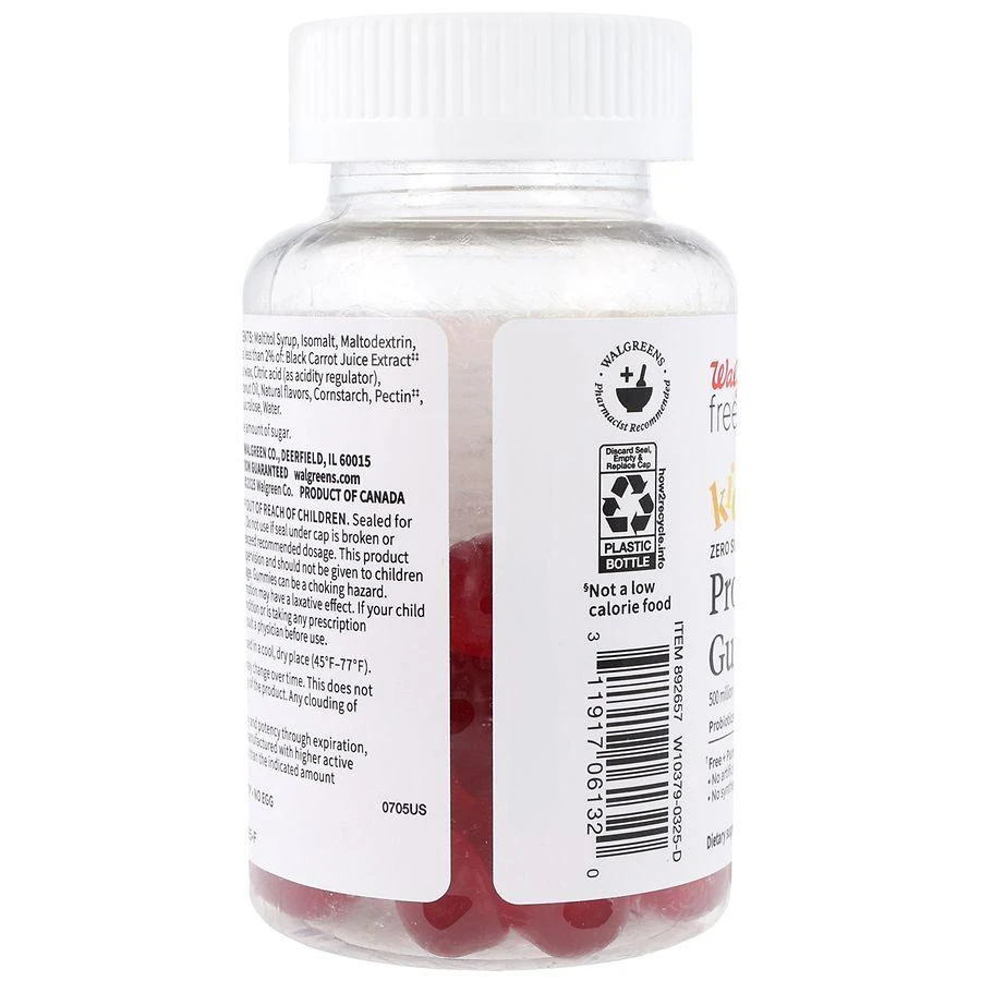Walgreens Free
Pure Kids Probiotic Gummies Raspberry 6