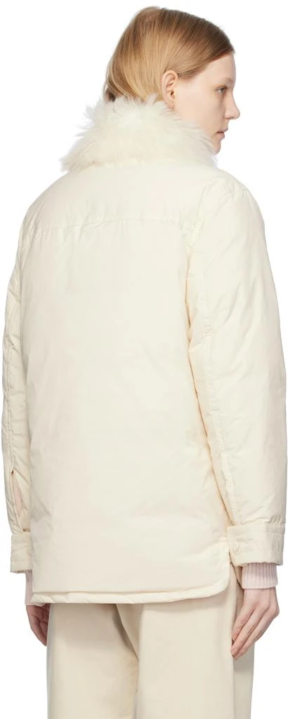 Yves Salomon SSENSE Exclusive Off-White Down Jacket 3