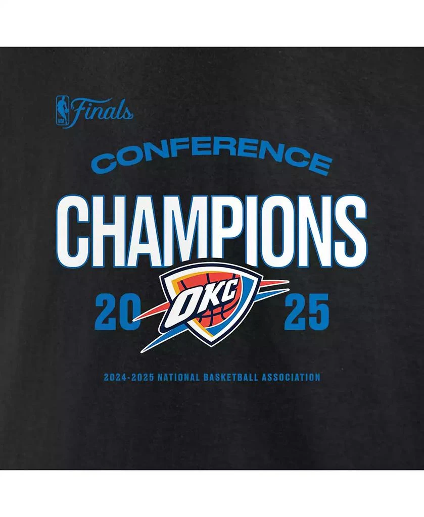 Fanatics Men's Black Oklahoma City Thunder 2025 NBA Western Conference Champions Roster Buzzer Beater T-Shirt 4
