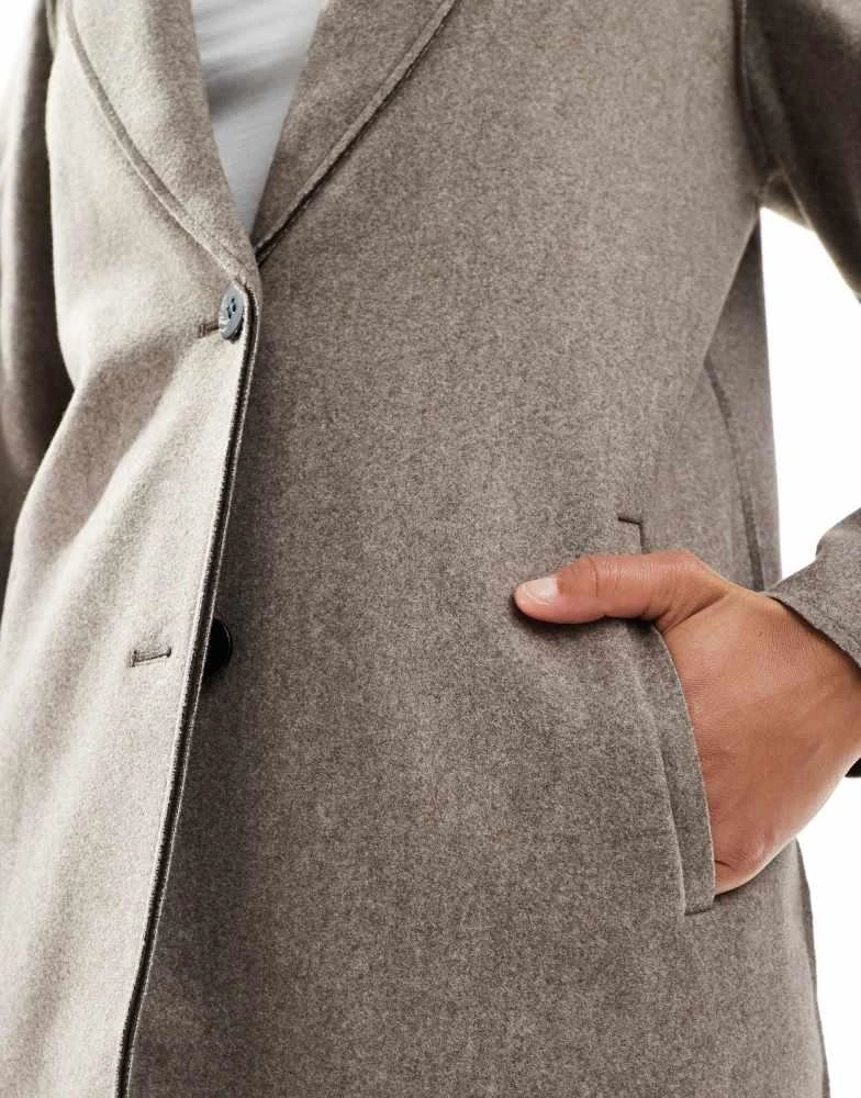 ONLY ONLY tailored coat in light brown 3