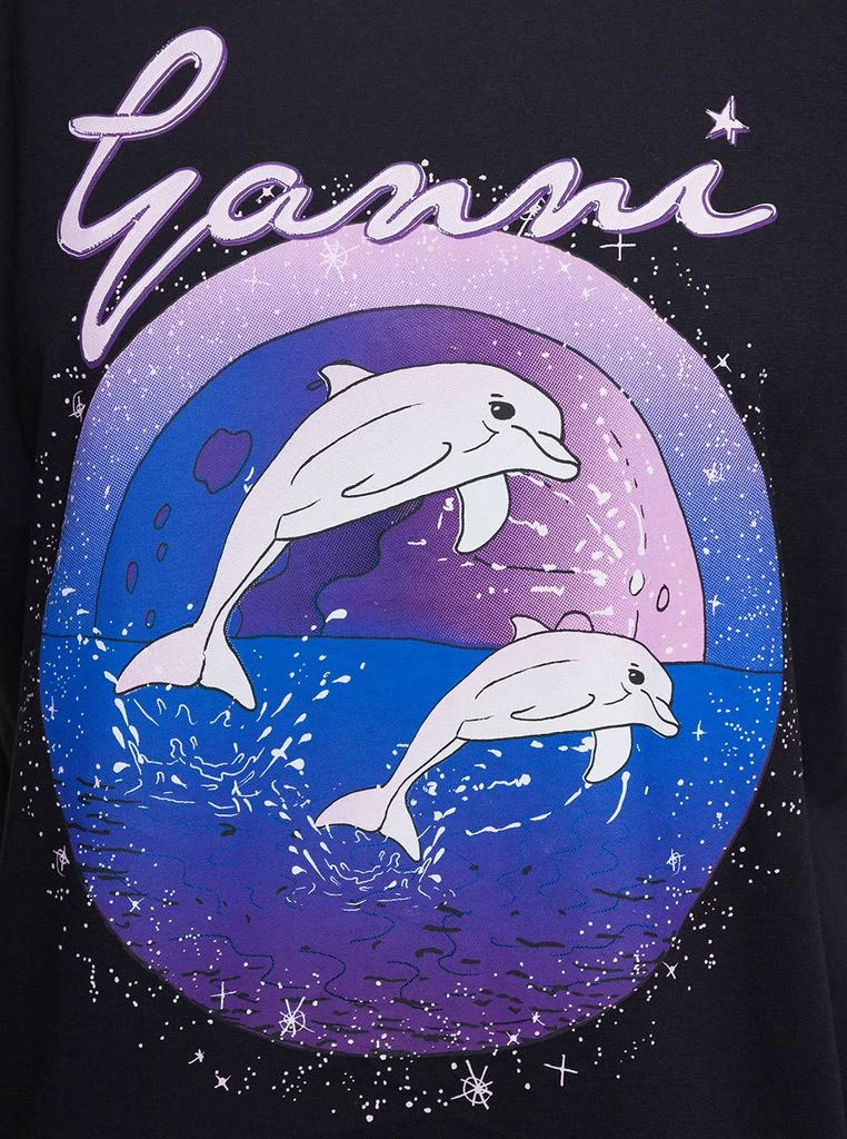 Ganni Ganni Dolphins-Printed Crewneck T-Shirt 3