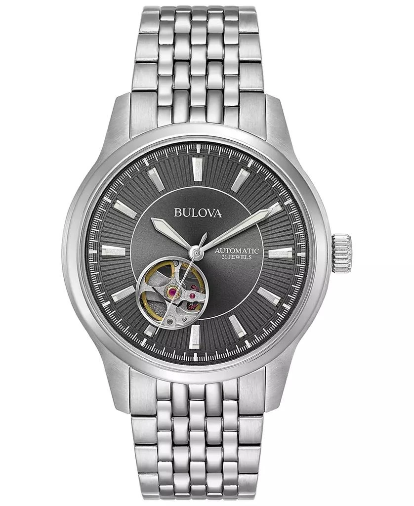 Bulova Men's Automatic Stainless Steel Bracelet Watch 40mm 96A190 1
