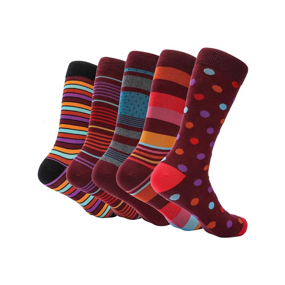 Mio Marino Men's Groovy Designer Dress Socks Pack of 5