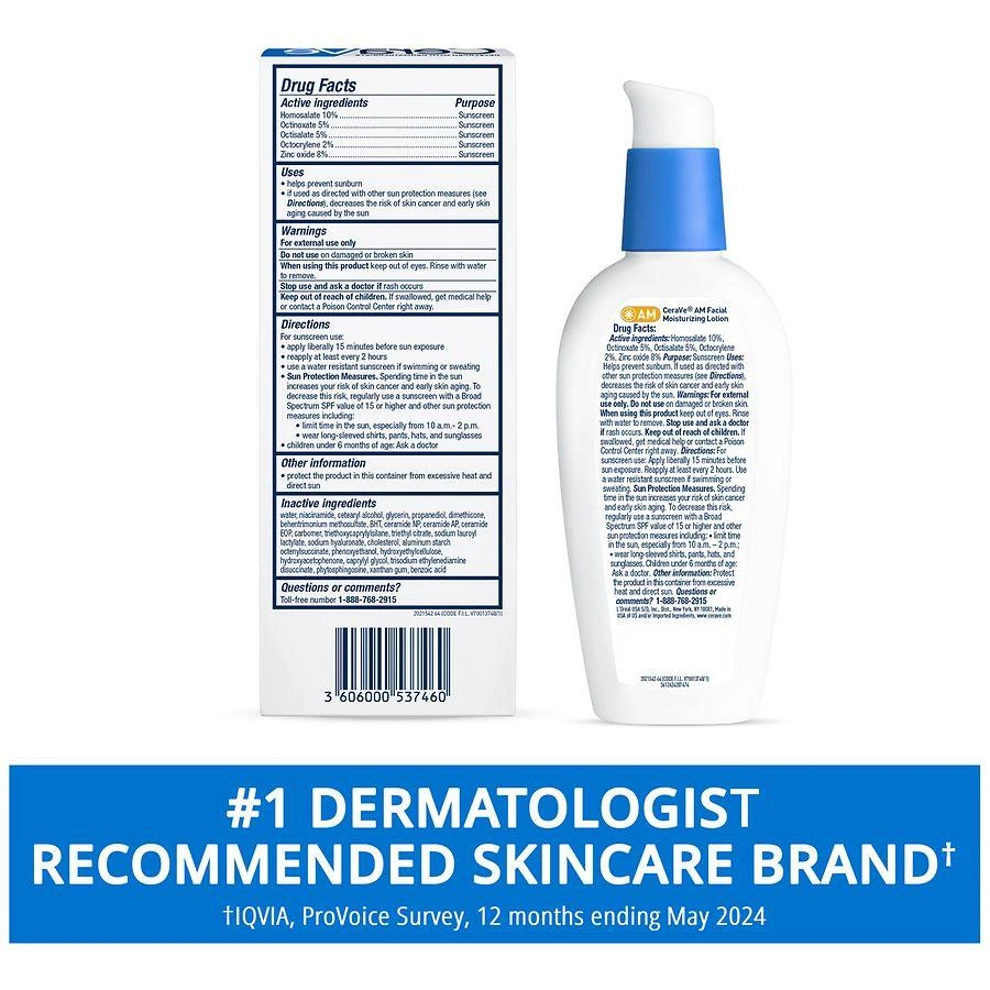 CeraVe AM Face Moisturizer SPF 30, Oil-Free with Sunscreen 6