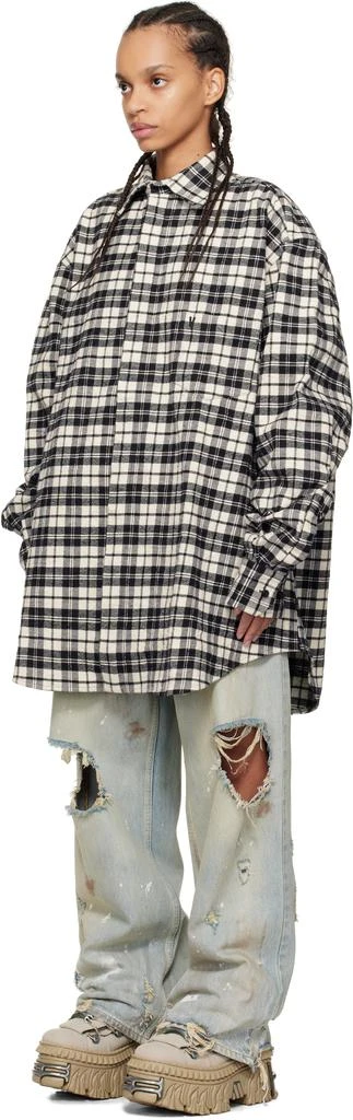 Vetements Black Metalized Wrinkled Pyjama Shirt 4