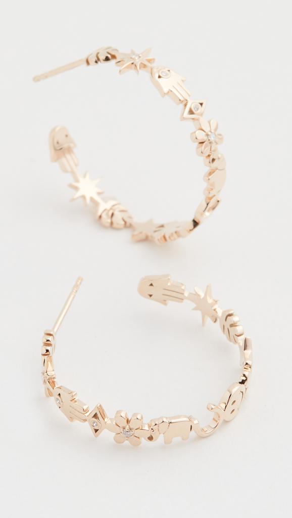 Sydney Evan 14k Medium Icon Hoops