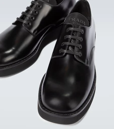 Prada Leather platform Derby shoes 3
