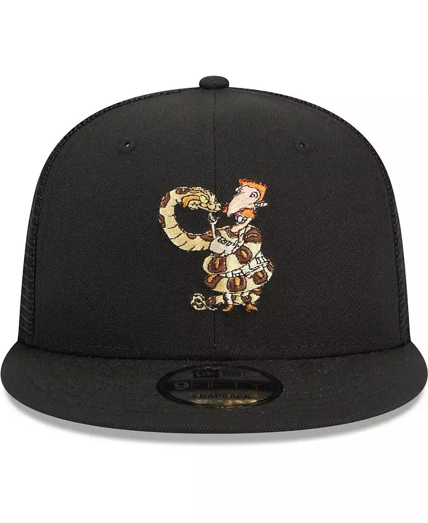 New Era Men's Black The Wild Thornberrys Nigel Thornberry Trucker 9FIFTY Snapback Hat 3