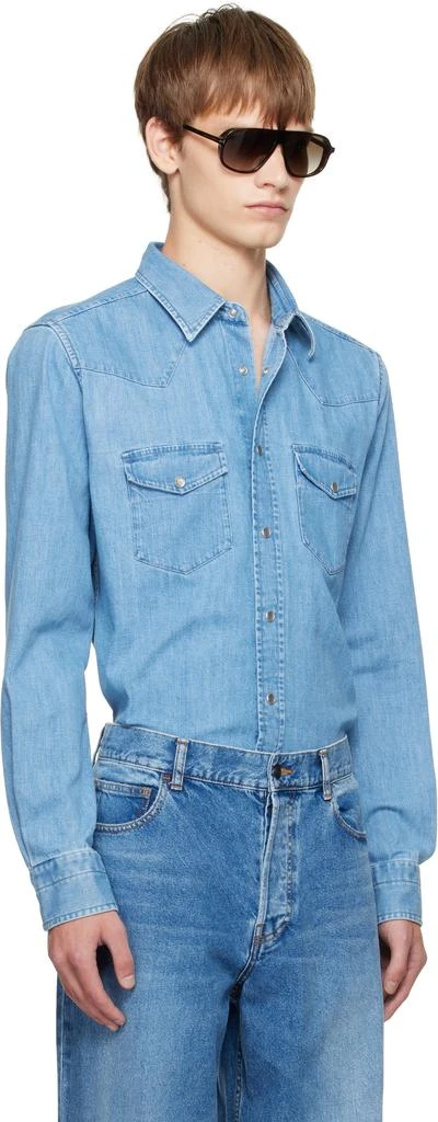 Tom Ford Blue Western Denim Shirt 2