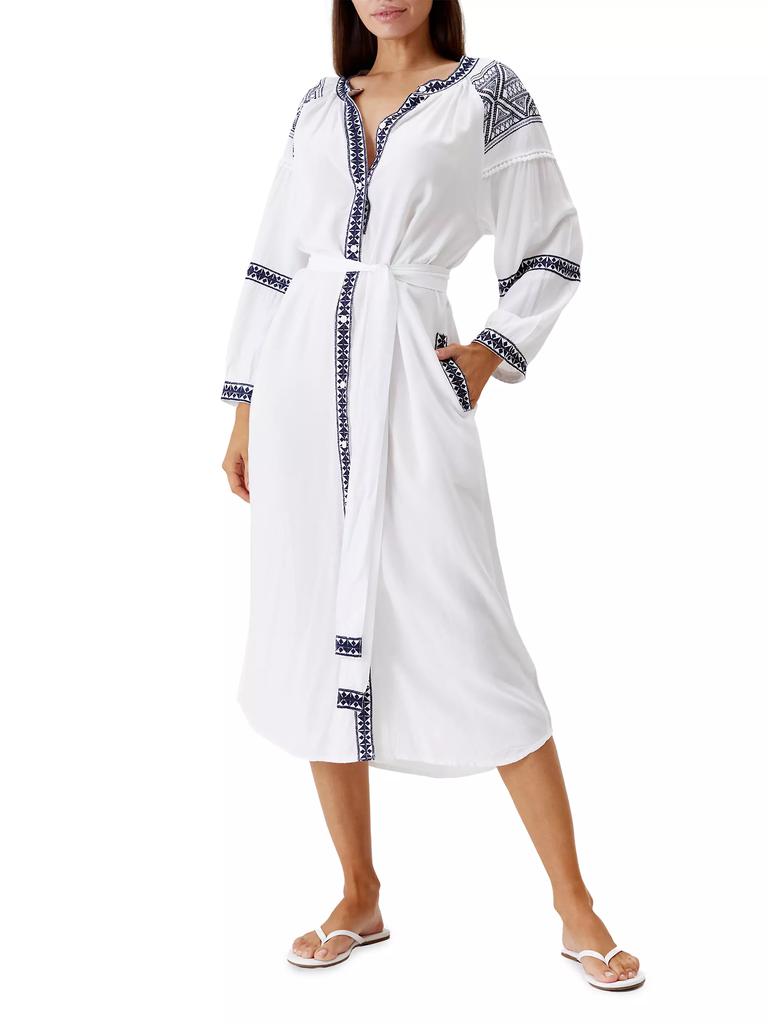 Melissa Odabash Ally Embroidered Caftan Cover-Up