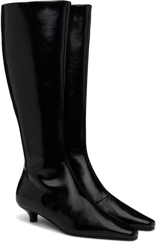 Totême Black 'The Slim' Knee-High Boots 4