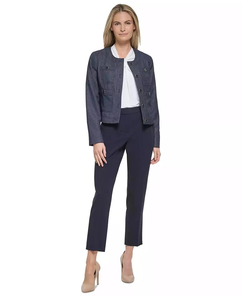Tommy Hilfiger Women's Crewneck Button-Front Jacket 5