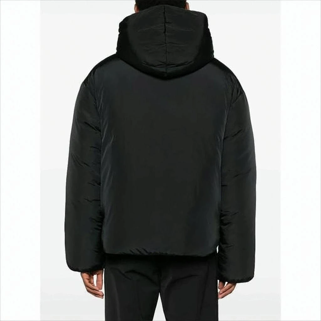 Jacquemus Boxy Black Padded Jacket with High Collar 5