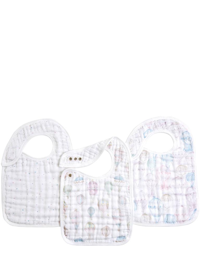 ADEN + ANAIS Set Of 3 Printed Cotton Bibs