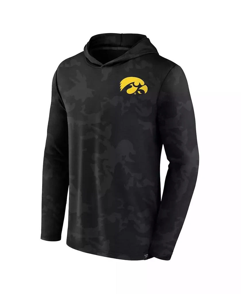 Fanatics Men
s Black Iowa Hawkeyes Camo Hoodie Long Sleeve T-shirt 3