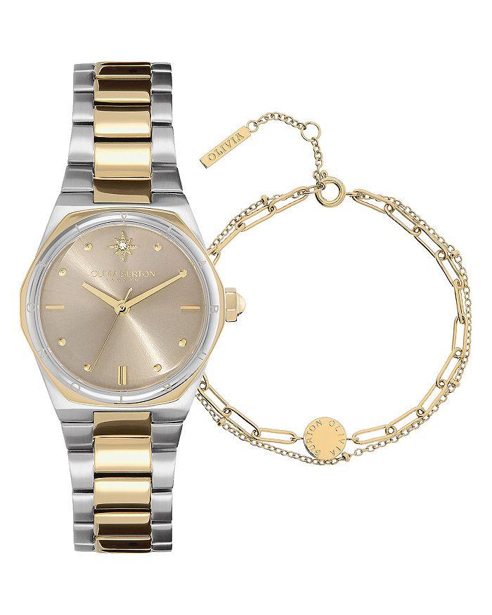 Olivia Burton Watch & Bracelet Gift Set, 28mm