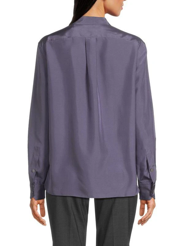 Theory Spread Collar Flat Silk Shirt 2