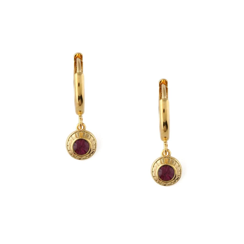 Orelia London February Birthstone Huggie Hoop Earrings Made With Swarovski Crystals 1