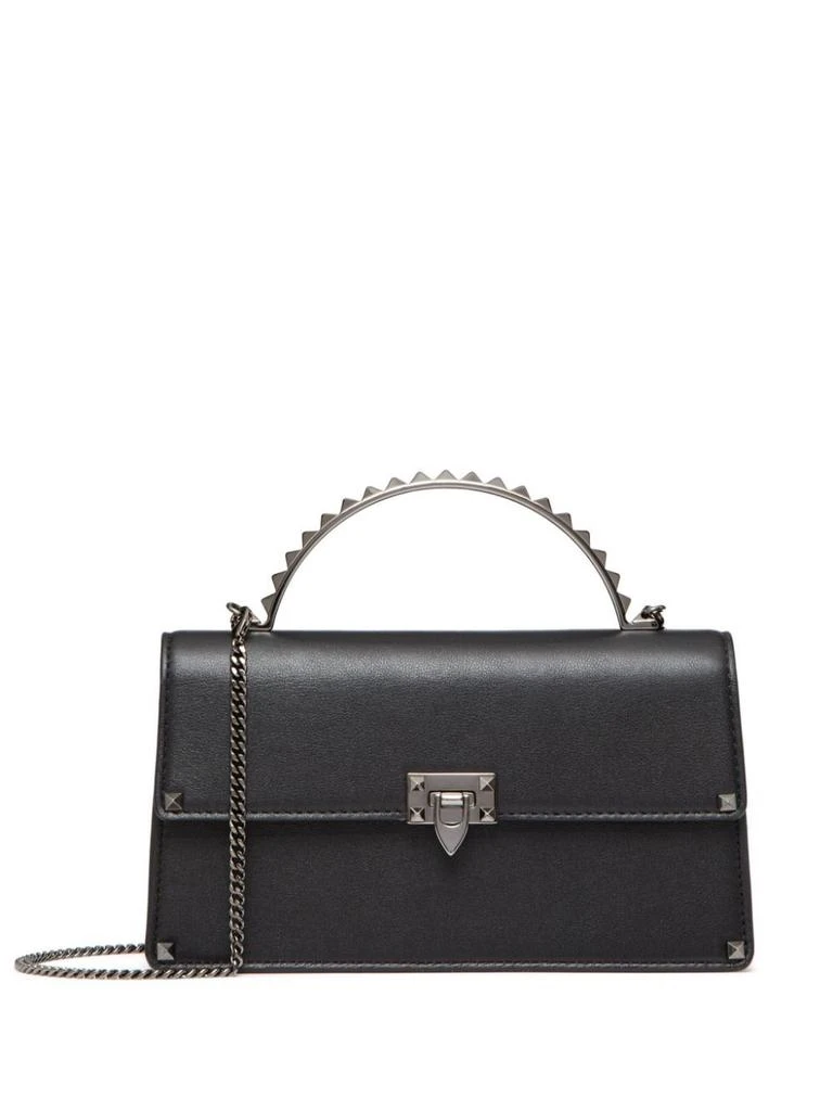 Valentino BLACK LEATHER ROCKSTUD HANDBAG 1