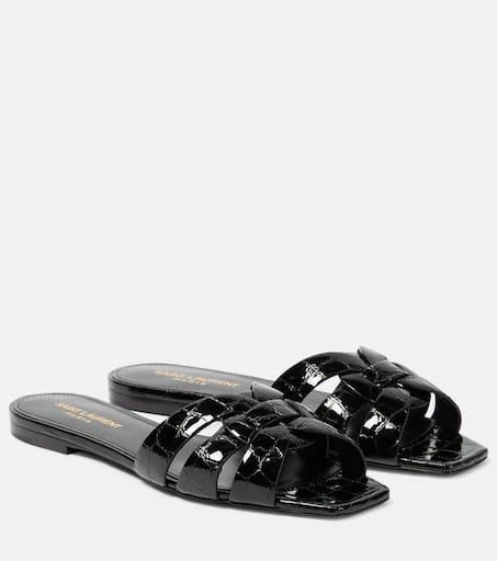 Yves Saint Laurent Tribute Nu Pieds 05 leather slides 1