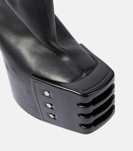 Rick Owens Platform leather over-the-knee boots 6