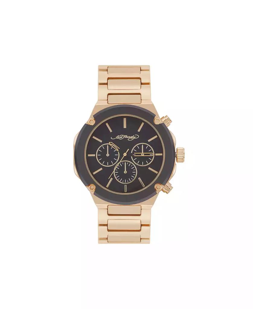 Ed Hardy Men's Brushed Gold-Tone Metal Bracelet Watch