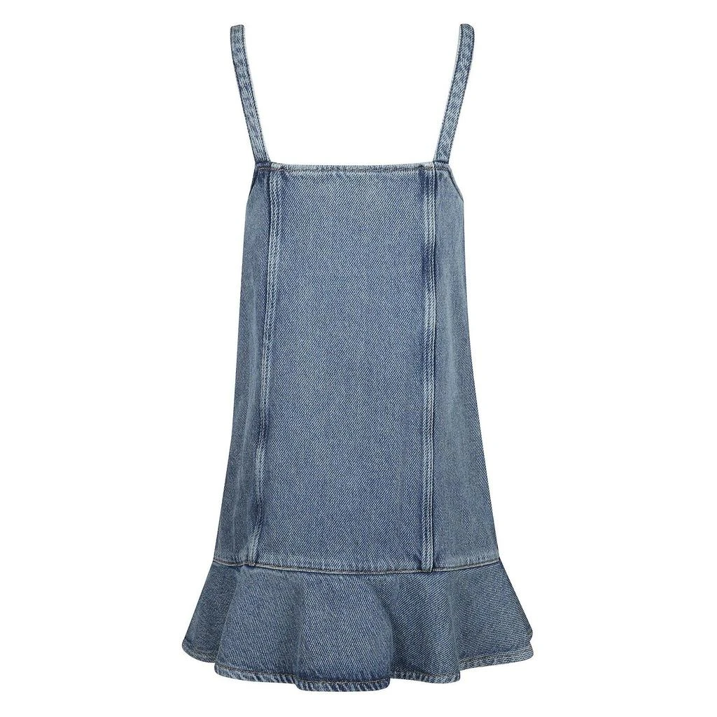 Ganni Square Neck Denim Mini Dress 2