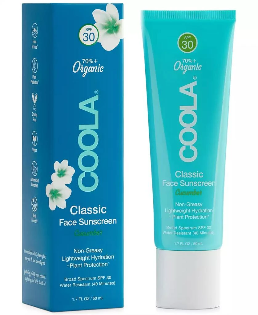 Coola Classic Face Sunscreen Lotion SPF 30 - Cucumber 1