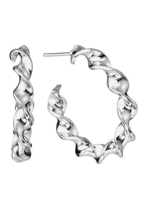 Belk Silverworks Silverworks Twisted Post Hoop Earrings 1