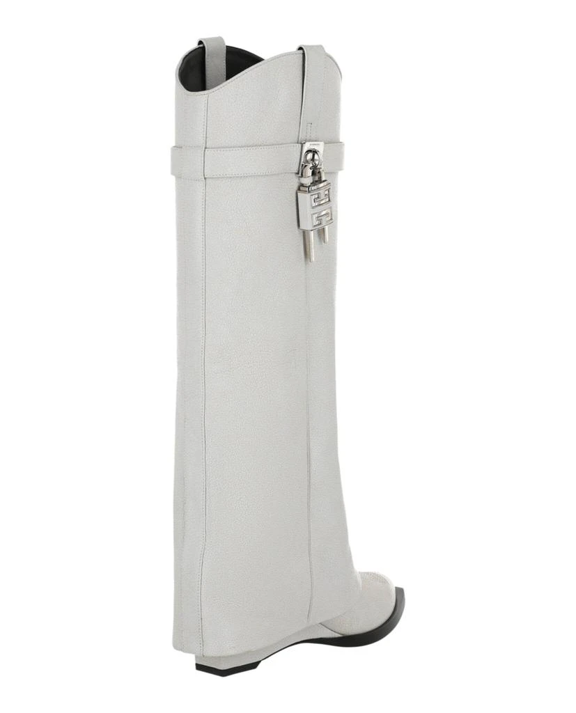 Givenchy Shark Lock Cowboy Boots In Aged Leather 3