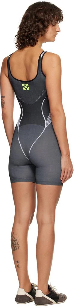 Off-White Gray Race Logo Arrow Seamless Jumpsuit 3