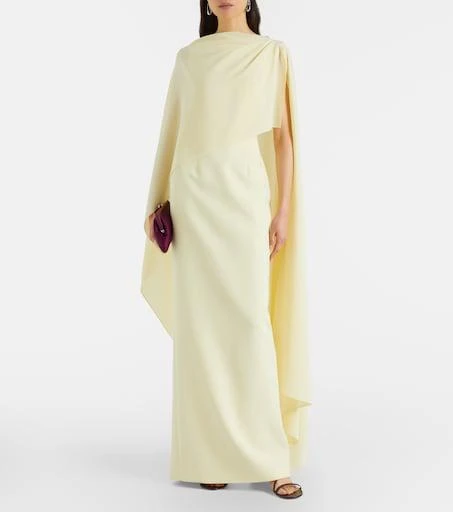roksanda- demetria asymmetric wool jersey dress ROKSANDA Demetria asymmetric crêpe gown