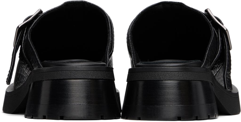 MIISTA Black Aroa Buckled Mules