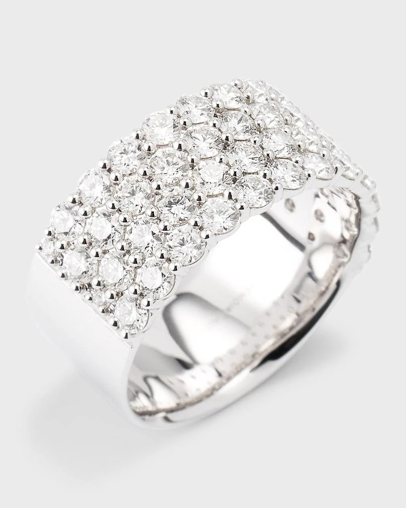 Memoire 18K White Gold Paramount Diamond 4 Row Band, Size 8, 2.85tcw 3