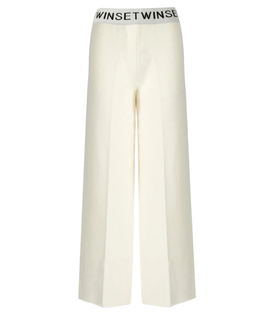 Twinset TWINSET CREAM KNIT PALAZZO PANTS 1